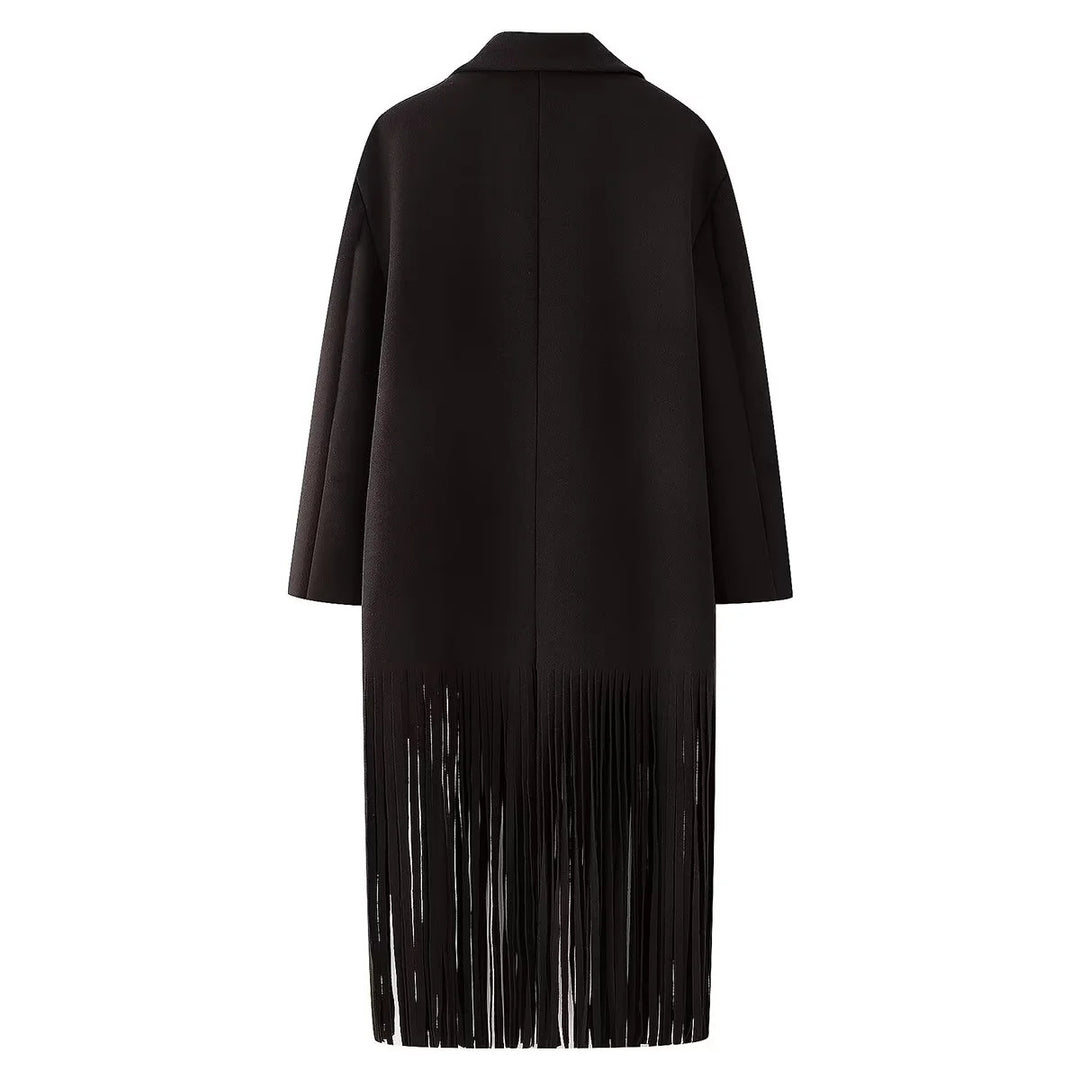 Damen nan oversized Mantelblazer mit Fransen-Saum und kastiger Silhouette Echo Archiv