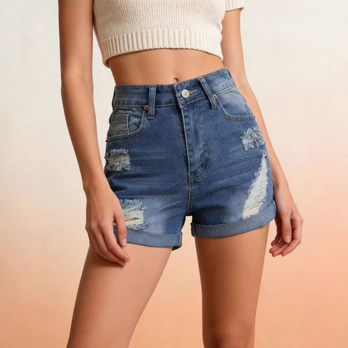 Damen Crop-Hemd im klassischen Karomuster mit Puffärmeln Echo Archiv