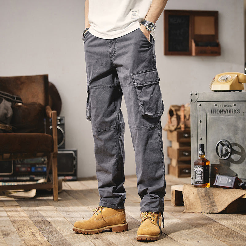 Herren Robuste Utility-Cargo-Hose mit Mehrfachtaschen, verstärkten Kniepaneelen und geradem Bein Echo Archiv