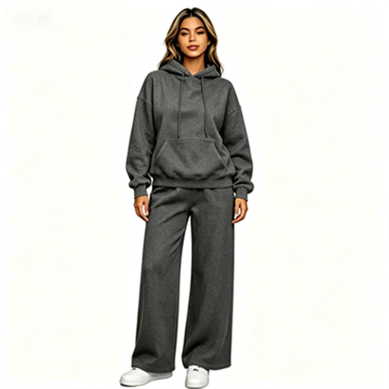Damen Bequemer Oversized Hoodie mit weiten Jogginghosen Echoarchiv