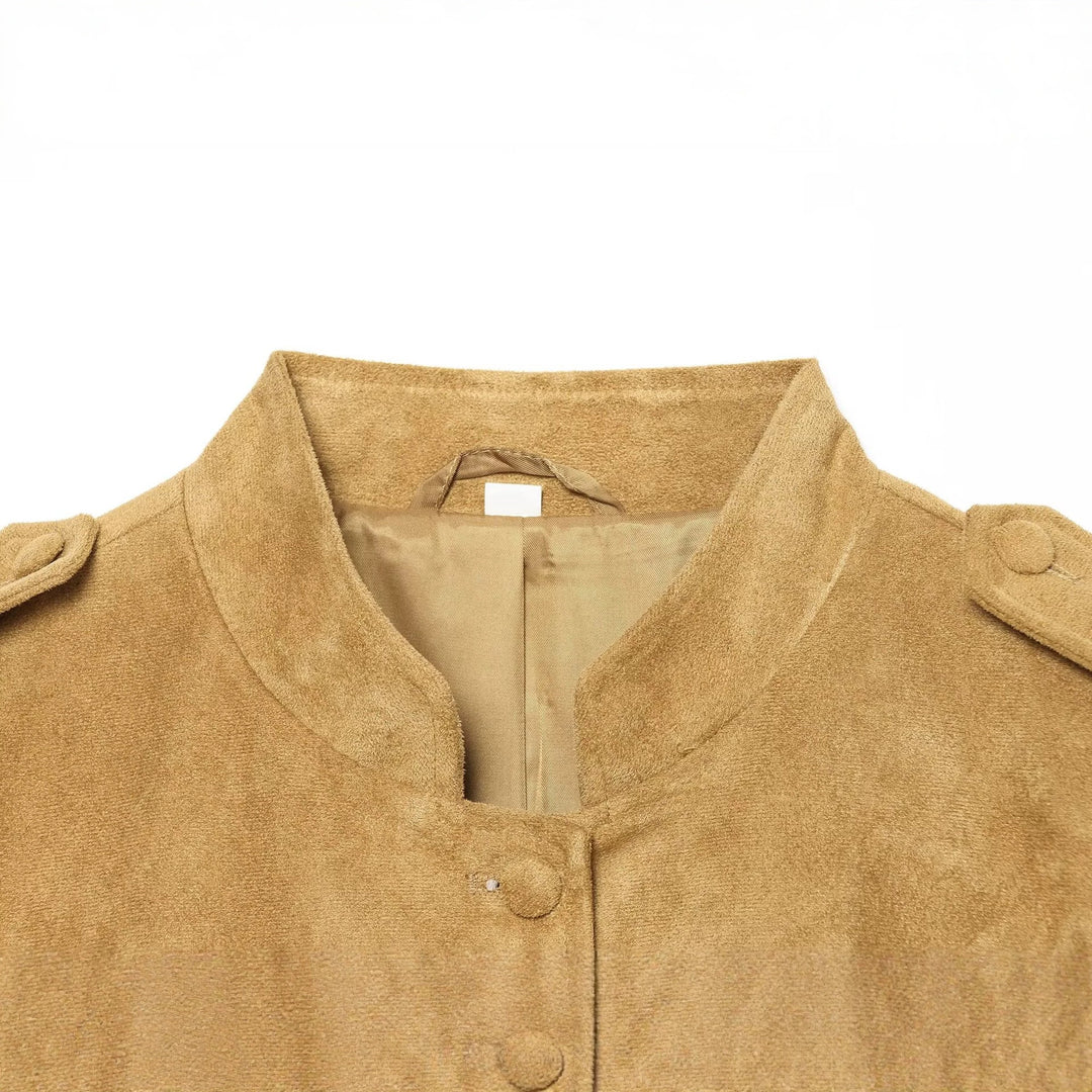 Damen Wildlederjacke im Militärstil mit Stehkragen Echo Archiv