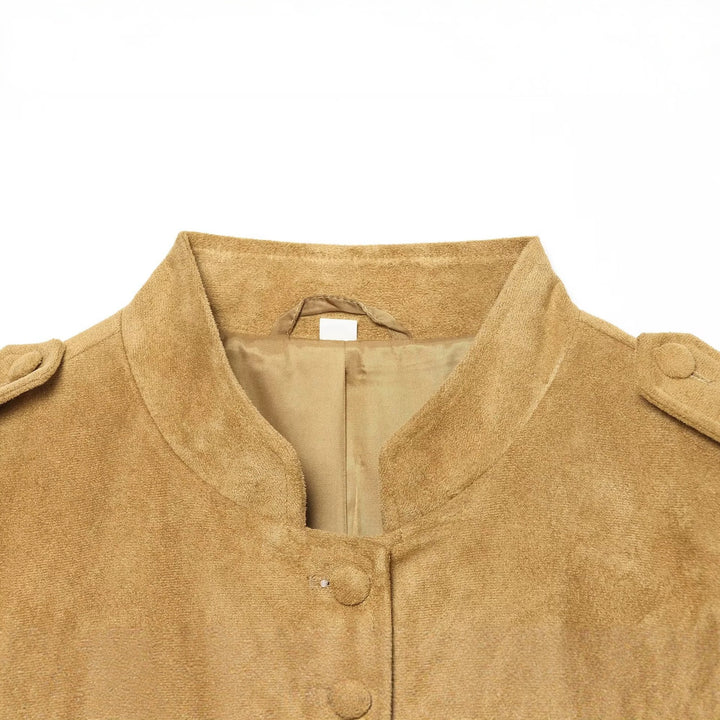 Damen Wildlederjacke im Militärstil mit Stehkragen Echo Archiv