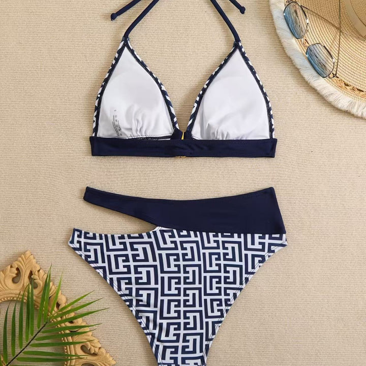 Damen Triangel-Bikini mit elegantem geometrischem Muster Echo Archiv