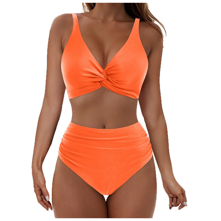 Damen Hochtailliertes Bikini-Set mit elegantem Wickeloberteil Echo Archiv