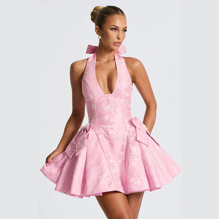 Damen Verspieltes Halterkleid mit raffinierten Schleifendetails Echo Archiv