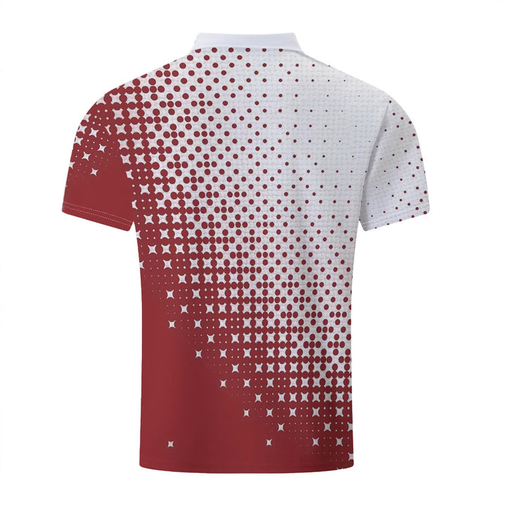 Herren Kurzarm Poloshirt mit innovativem Grafikdesign Echoarchiv