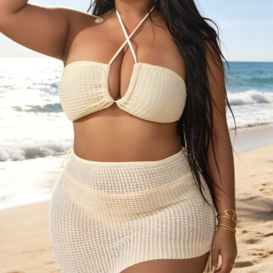 Damen Bandeau-Bikini mit asymmetrischem Rock Echo Archiv