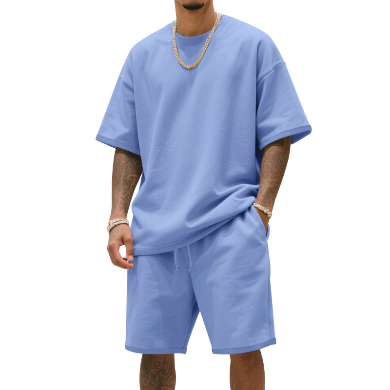 Herren Freizeit-T-Shirt und Shorts-Set aus atmungsaktivem Material Echoarchiv