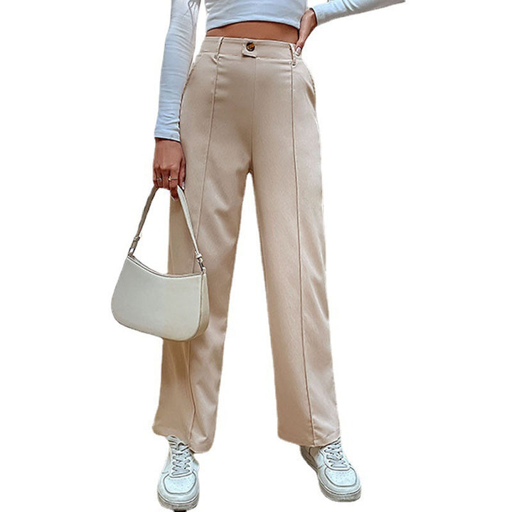 Damen Elegante Hochtaillierte Stoffhose Echo Archiv
