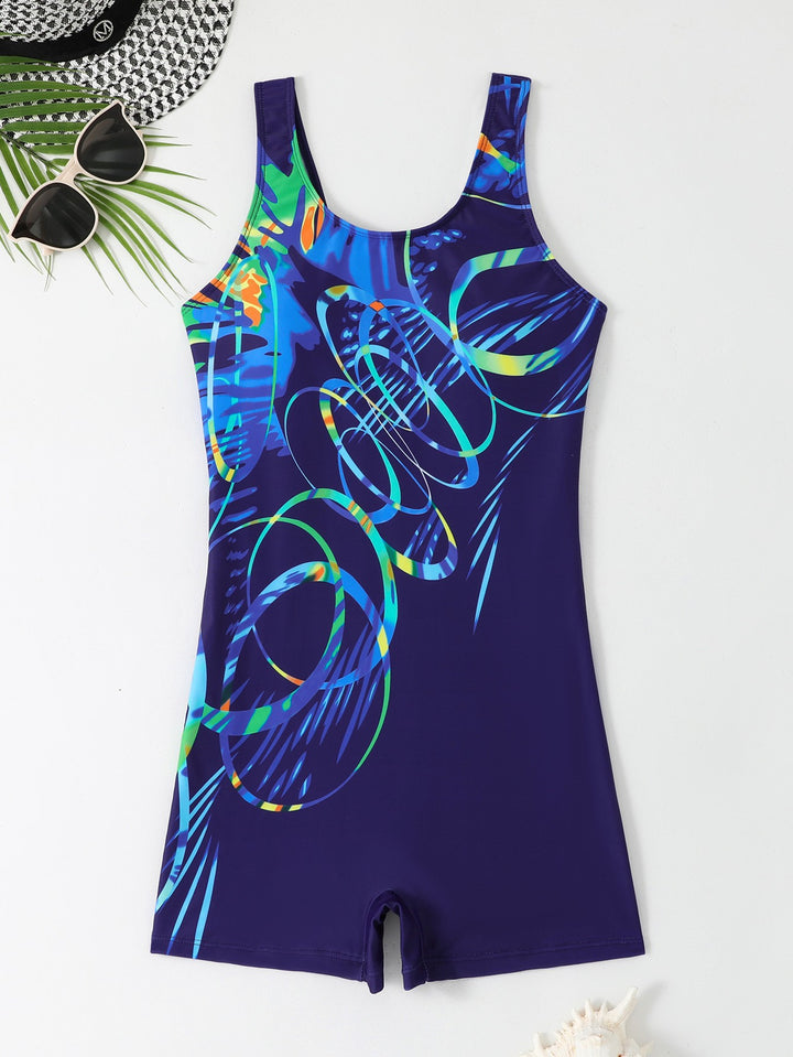 Damen Sportlicher Schwimmanzug Echo Archiv