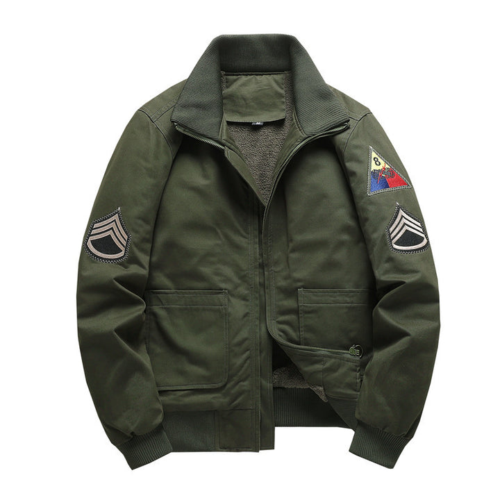 Herren Piloten-Blouson mit Sherpa‑Futter und auffälligen Aufnäher‑Details Echo Archiv