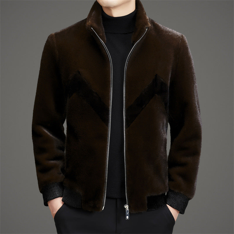 Herren Fleecejacke mit modernem Design und hohem Kragen Echoarchiv