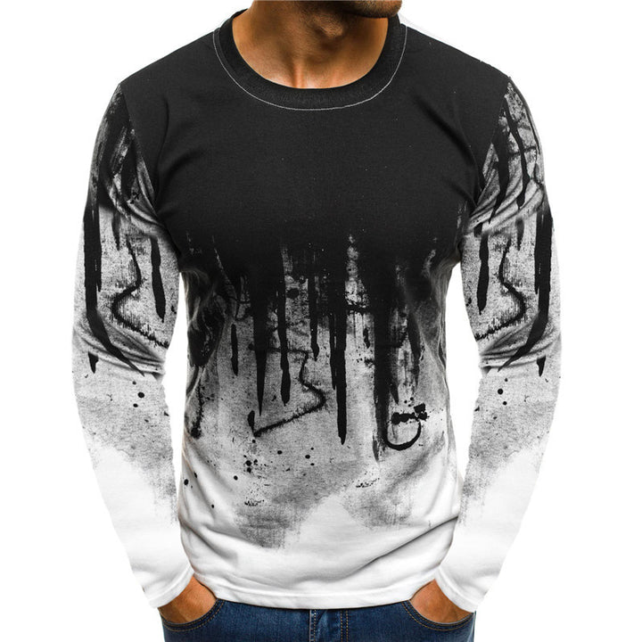 Herren Langarmshirt mit modernen grafischen Akzenten und sportlicher Passform Echoarchiv