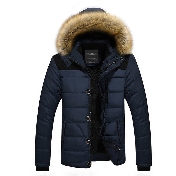 Herren thermisch gesteppter City-Parka mit wattierter Innenschicht und abnehmbarer Kunstfellkapuze Echo Archiv