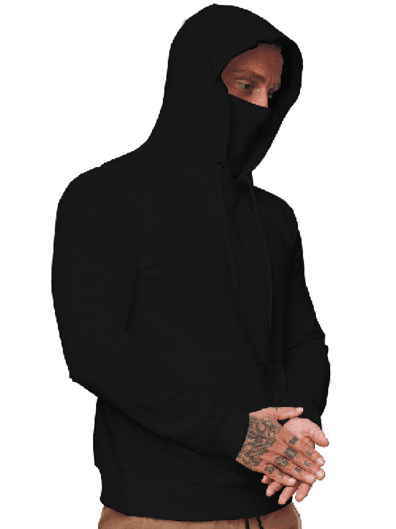 Herren Komfortabler Kapuzenpullover mit integrierter Gesichtsschutzfunktion Echoarchiv