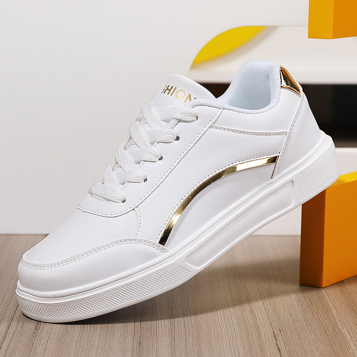 Unisex nan urbaner niedriger City-Sneaker mit veganem Kunstleder, dezenter Metallic-Zierkante und stoßdämpfender EVA-Laufsohle Echo Archiv