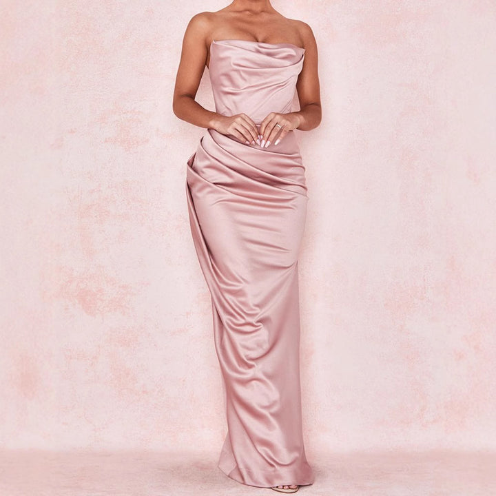 Damen nan trägerloses Abendkleid mit Drapiertem Bustier und schlanker Säulensilhouette Echo Archiv