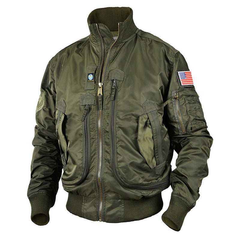 Herren nan klassische Bomberjacke im Fliegerstil mit Thermofutter Utility-Taschen und Rippbündchen Echo Archiv