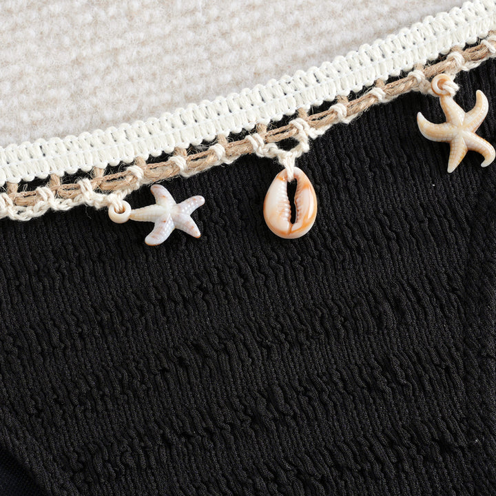 Damen Bikini-Set mit verspieltem Muscheldetail und elastischen Bändern Echo Archiv