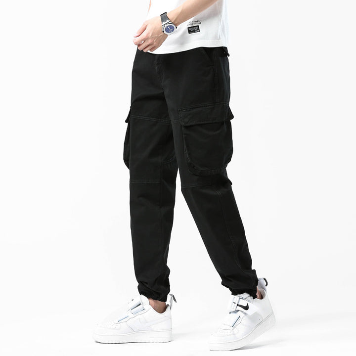 Herren Cargo-Joggerhose mit Kniepasse, elastischem Knöchelsaum und Großvolumigen Klappentaschen Echo Archiv