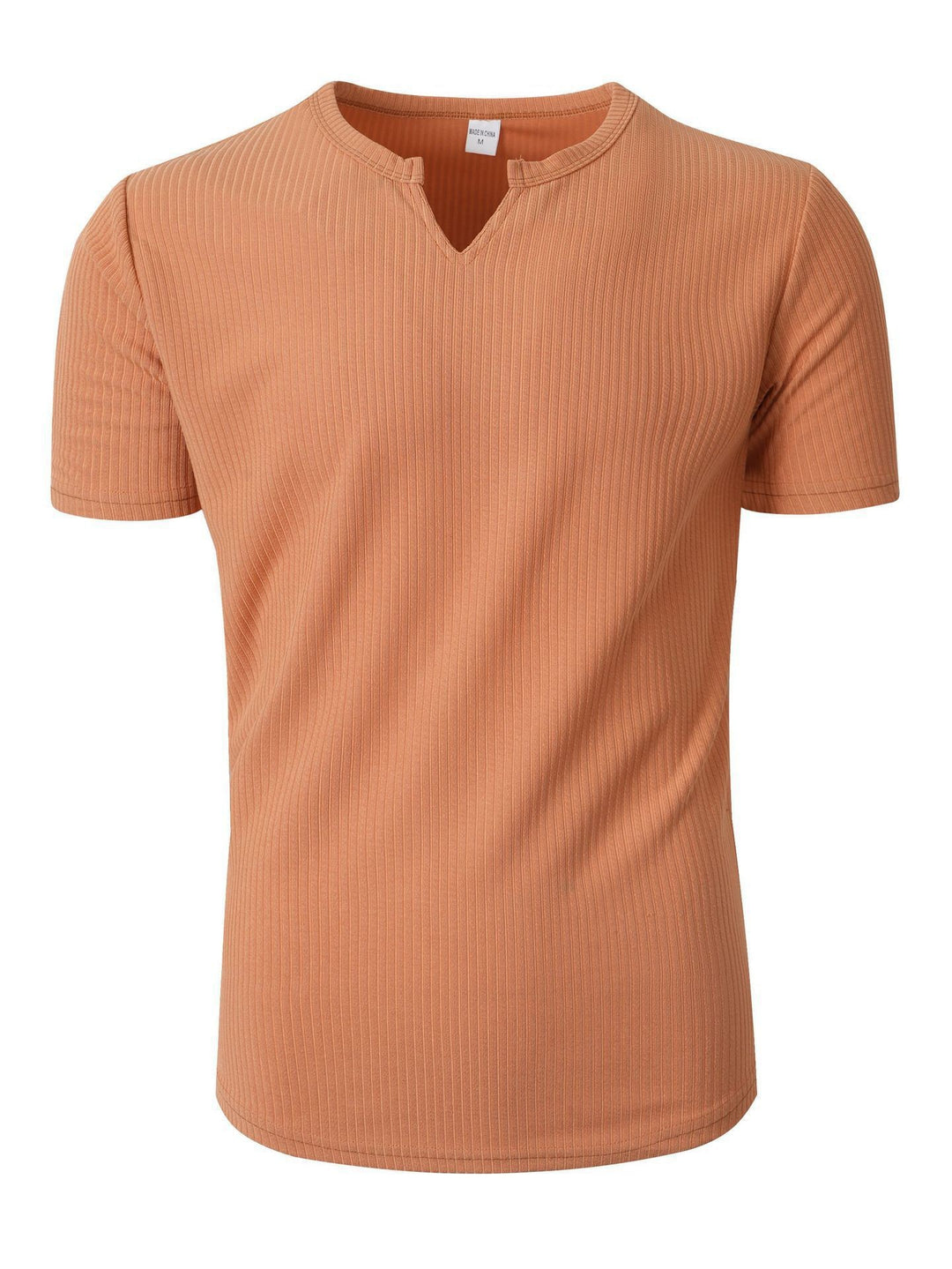 Herren Kurzarm-Henley-T-Shirt mit strukturiertem Design Echoarchiv