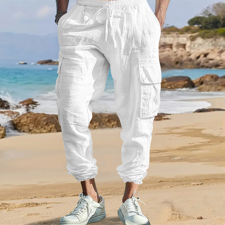 Herren lässige Cargo-Hose mit elastischem Bund und multifunktionalen Taschen Echoarchiv