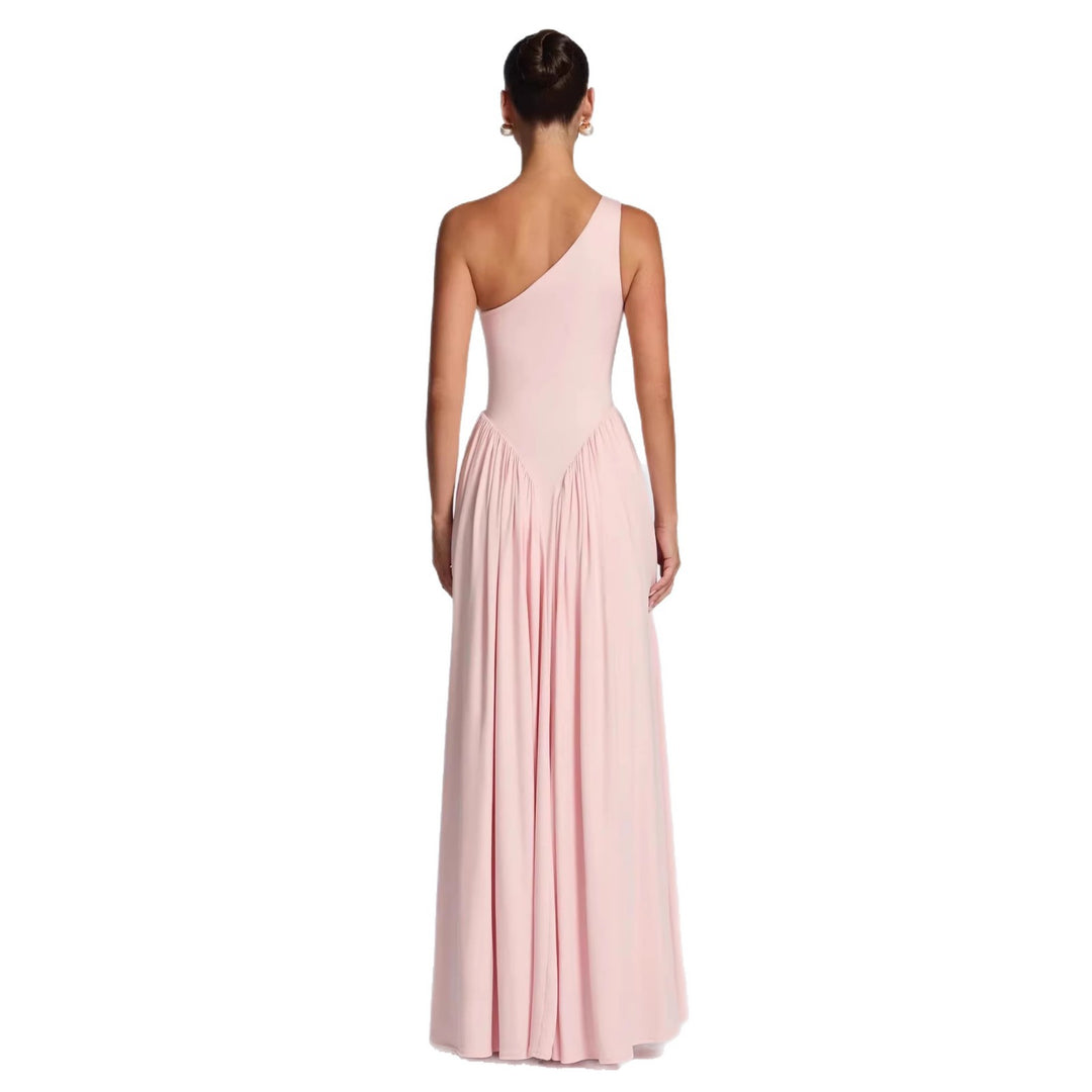 Damen Maxi-Kleid mit schulterfreiem Design und fließendem Stoff Echo Archiv