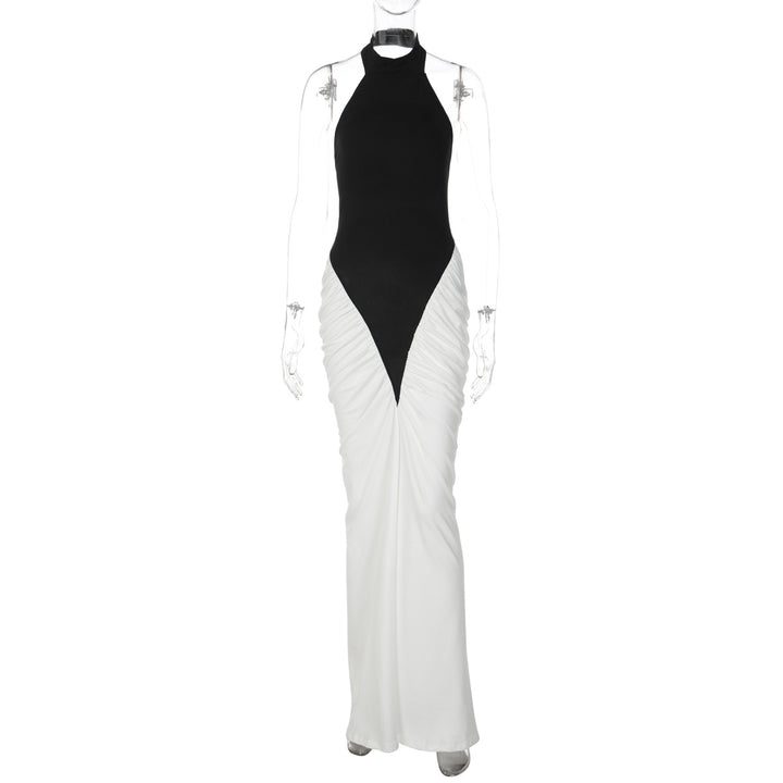 Damen Elegantes Kleid mit hochgeschlossenem Design und kunstvollen Drapierungen Echo Archiv