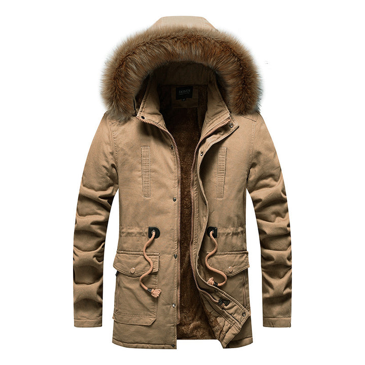 Herren Thermo-Parka mit Kunstfellkapuze und Teddyfutter – Marzano