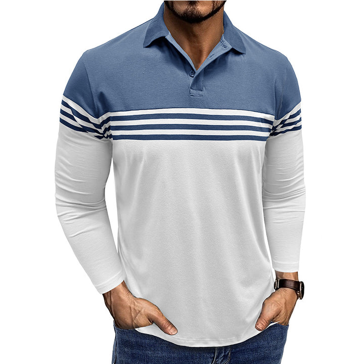 Herren Poloshirt mit modischem Streifenmix und hochwertigem Baumwollmaterial Echoarchiv