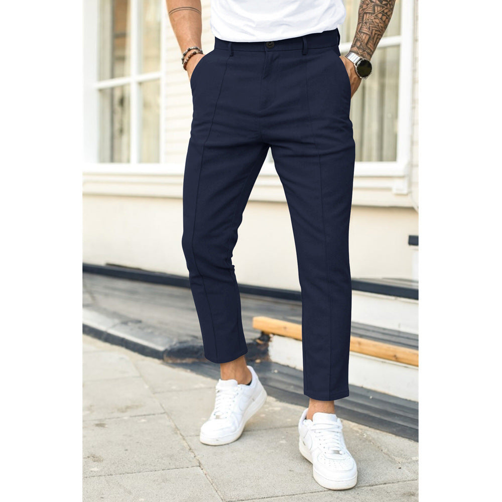Herren elegante Chino-Hose mit schmalem Schnitt Echoarchiv