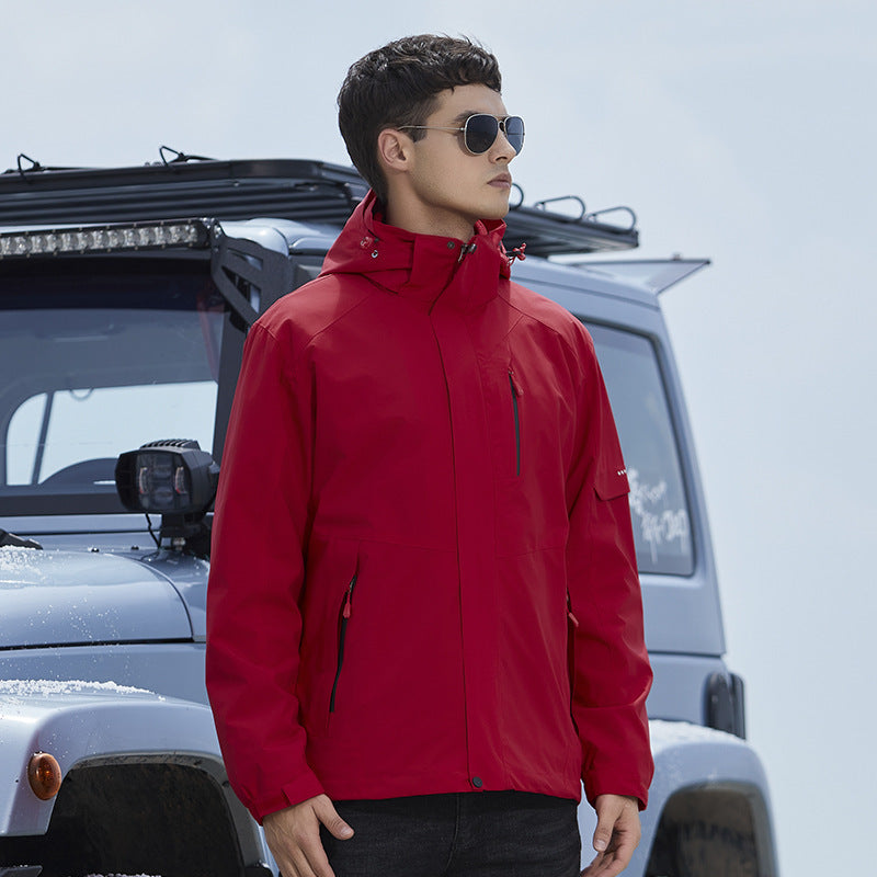 Damen Wasserdichte Outdoorjacke mit Kapuze, atmungsaktiver Membran und Multifunktions‑Reißverschlusstaschen – Célinea