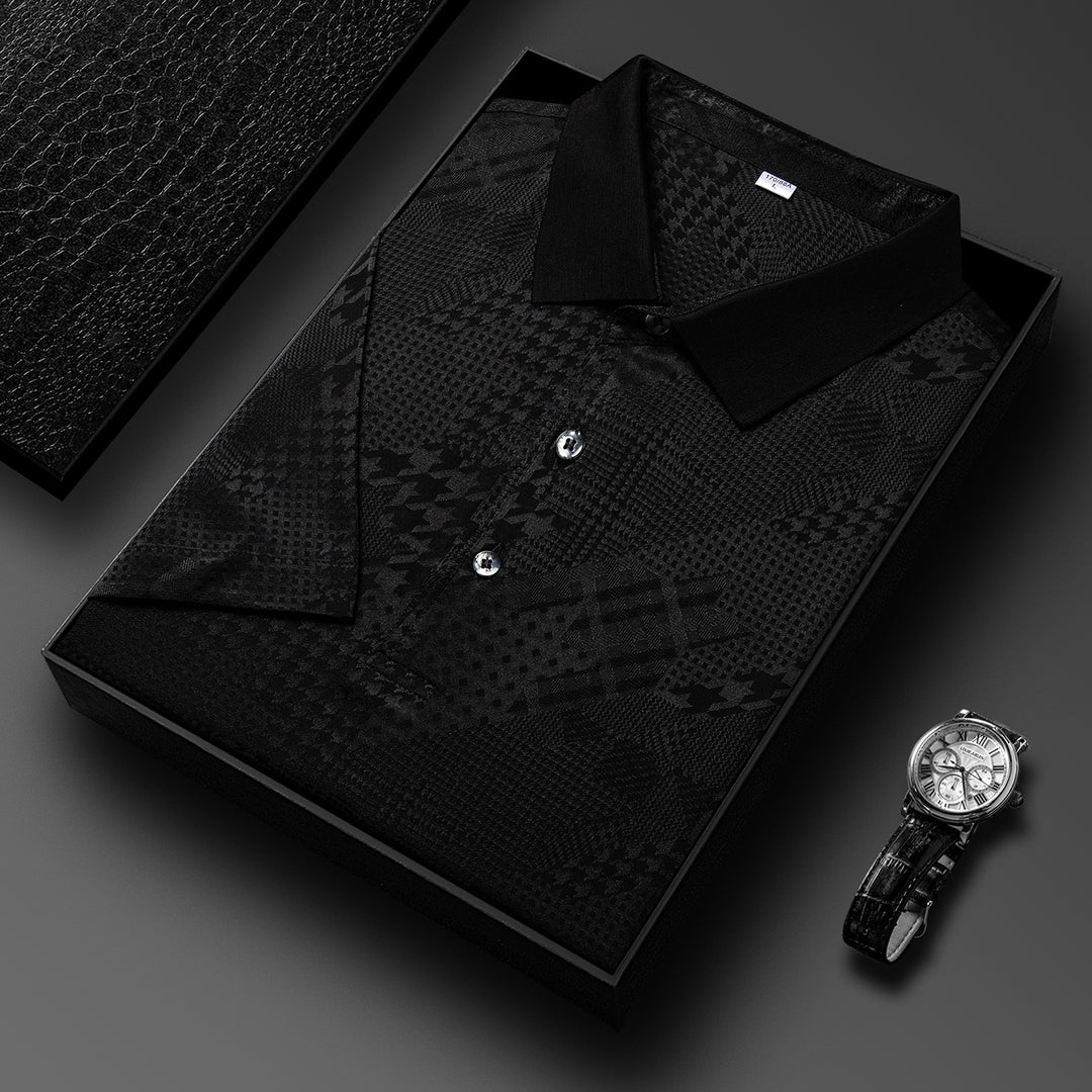 Herren Poloshirt mit strukturiertem Design Echoarchiv