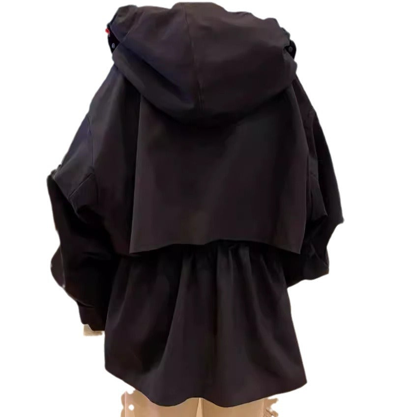 Damen Moderne Utility-Jacke mit hohem Kragen Echoarchiv