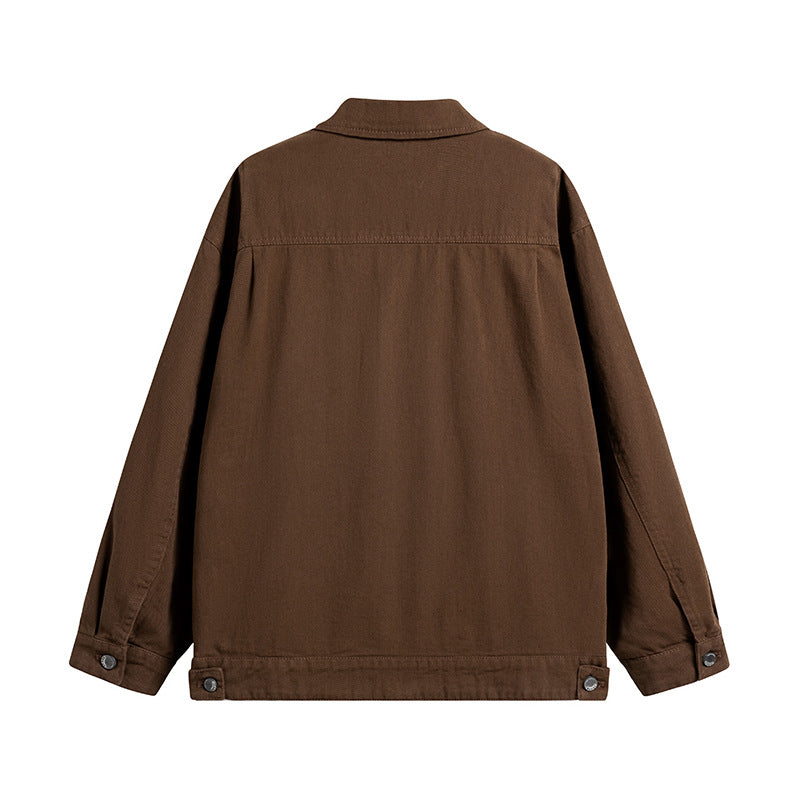 Herren Oversize Canvas-Utility-Jacke mit aufgesetzten Multifunktions-Taschen und Druckknopfleiste Echo Archiv