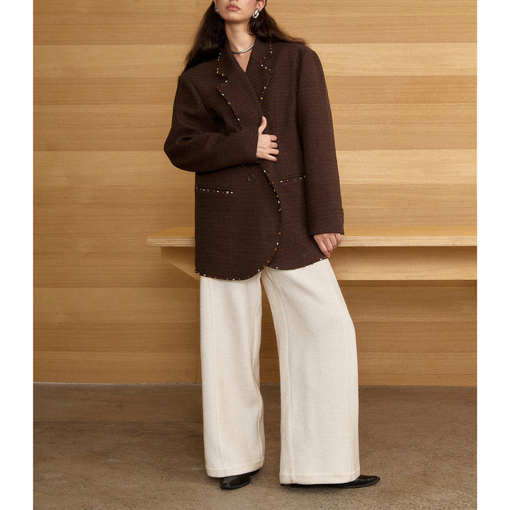Damen Oversized Blazer mit Dekorstich Echoarchiv