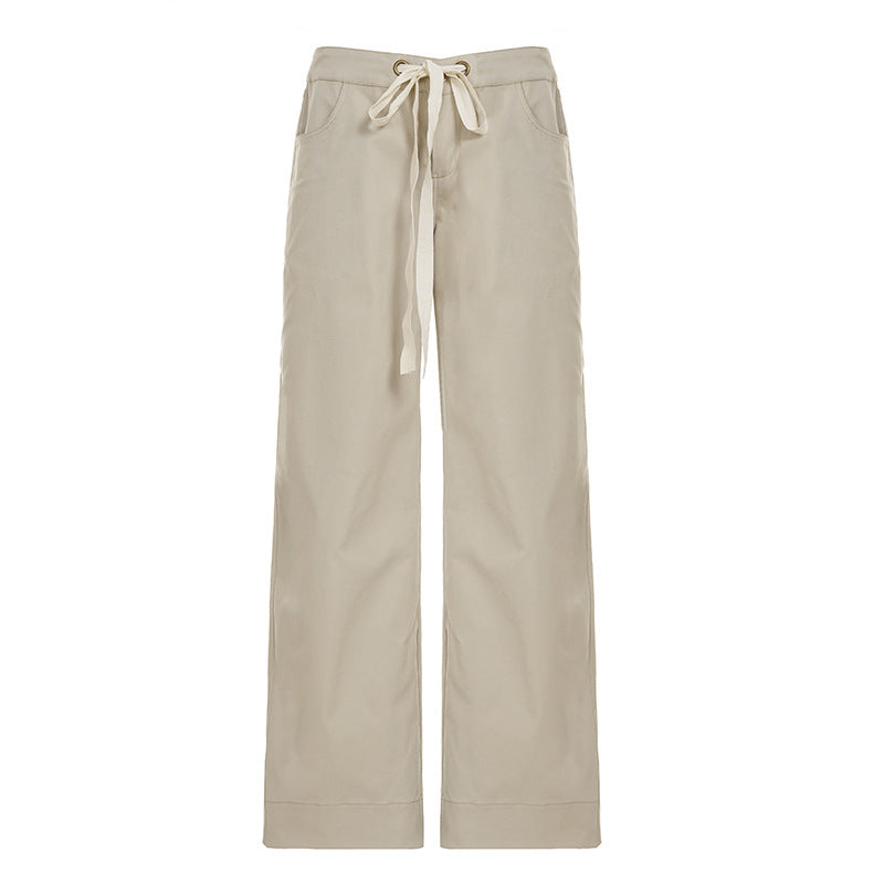 Damen nan weite Highwaist Cargo-Schlaghose mit Tunnelzug, Mehrfachtaschen und legerer Silhouette Echo Archiv