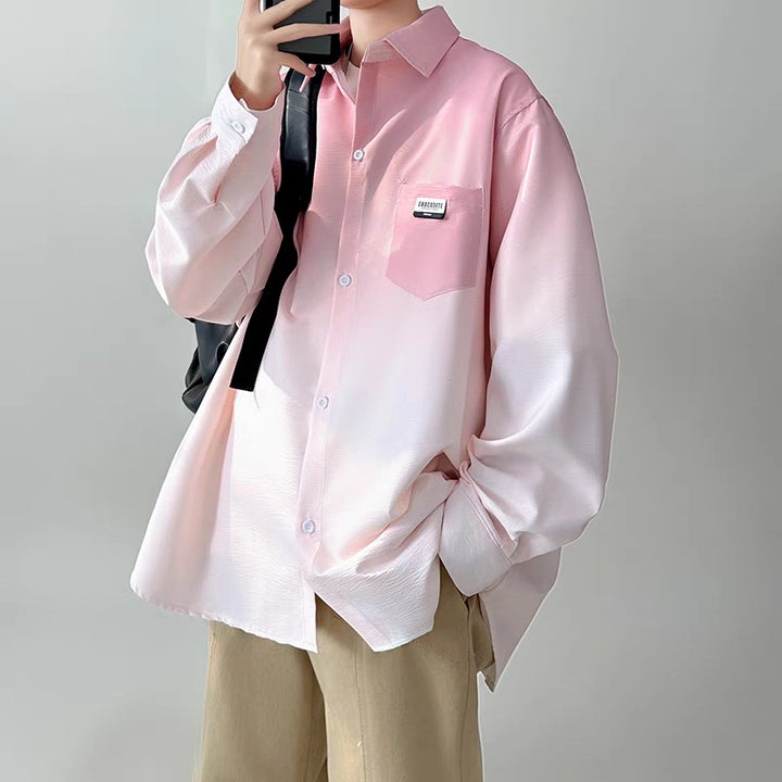 Herren Hemdjacke mit modernem Farbverlauf und praktischer Brusttasche Echoarchiv