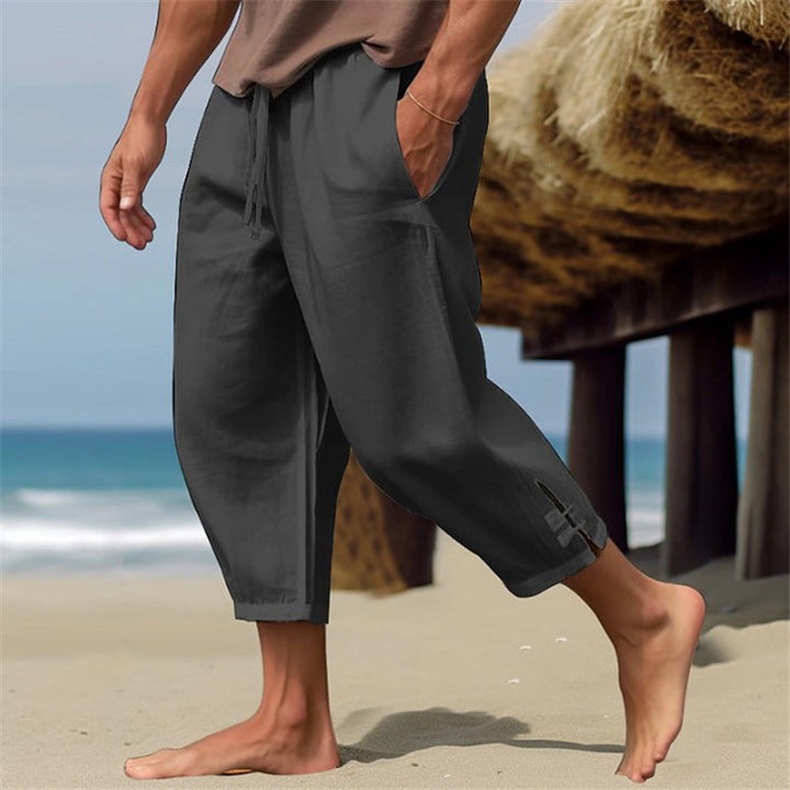 Herren Lässige Strandhose mit verstellbarem Bund und praktischen Seitentaschen Echoarchiv