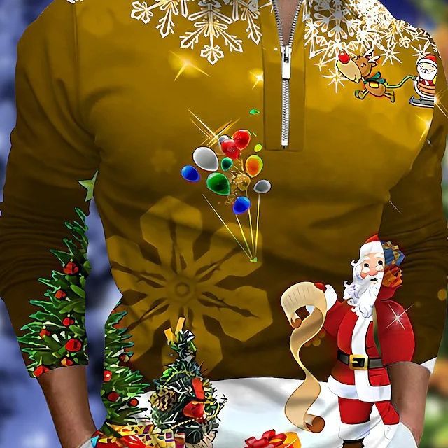 Herren Langarm-Pullover mit festlichem Weihnachtsdesign Echoarchiv