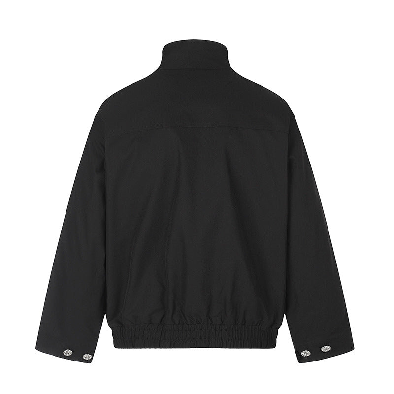Damen Leichte Oversize-Fieldjacke mit Stehkragen, Druckknopfleiste und aufgesetzten Klappentaschen Echoarchiv