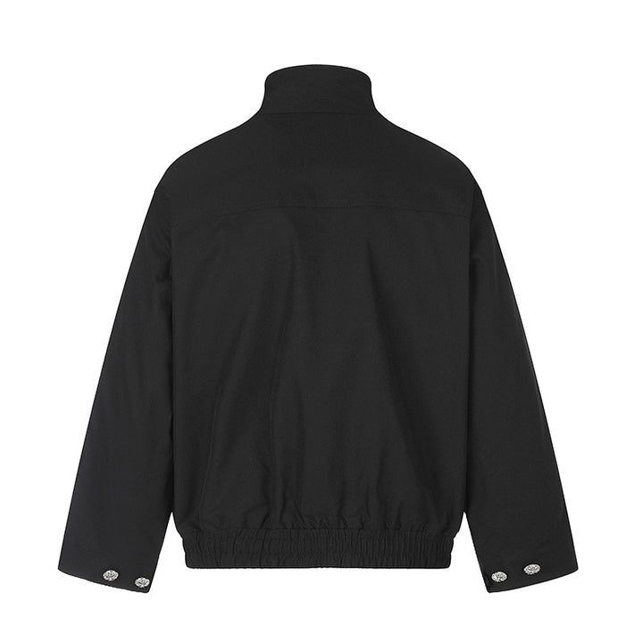 Damen Leichte Oversize-Fieldjacke mit Stehkragen, Druckknopfleiste und aufgesetzten Klappentaschen Echoarchiv