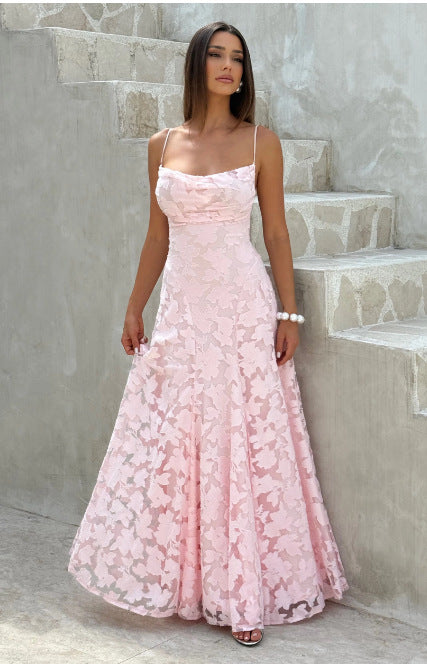 Damen Maxikleid mit floralen Spitzenapplikationen Echo Archiv