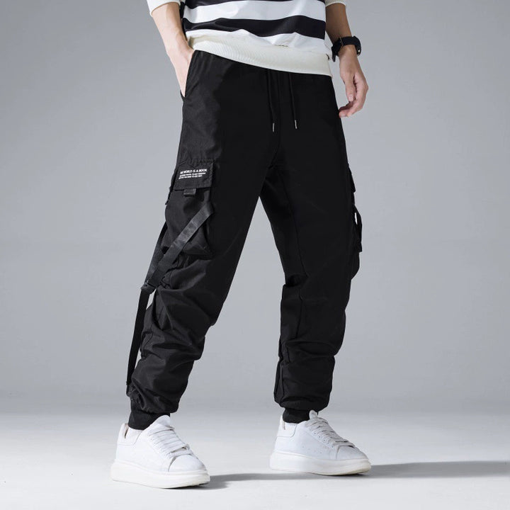 Herren Tech-Cargo-Jogginghose mit Multifachtaschen, Zugbändern & elastischen Bündchen Echo Archiv