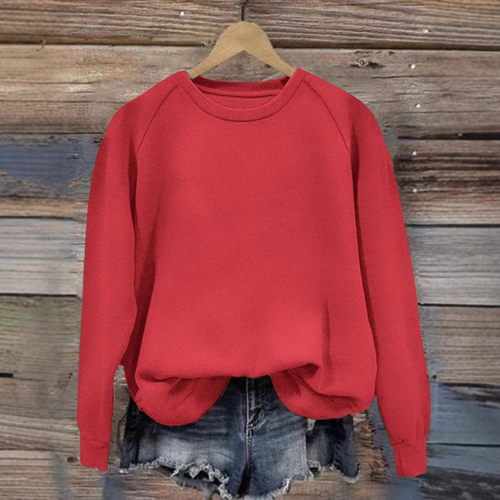 Damen Oversize Sweatshirt mit Raglanärmeln und elastischem Saum Echoarchiv