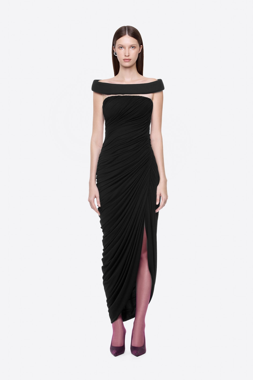 Damen Elegantes Cleopatra-Kleid mit tiefem Ausschnitt und drapiertem Rock Echo Archiv