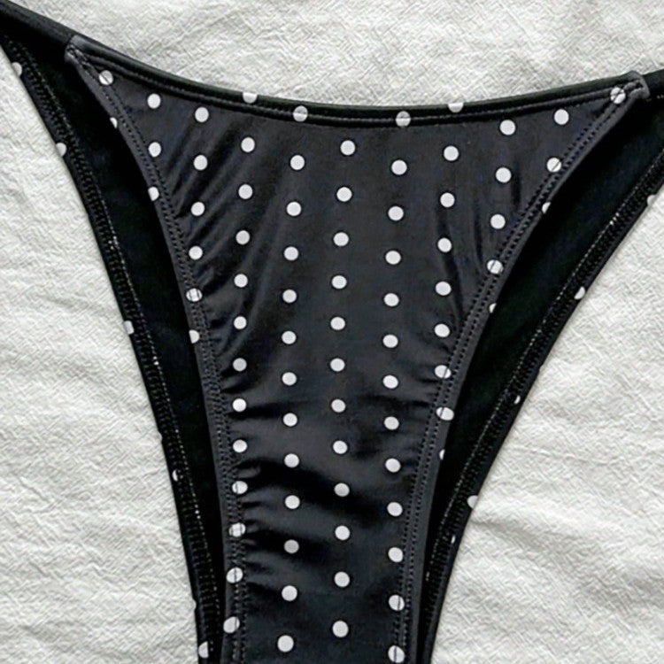 Damen Triangel-Bikini mit verspieltem Punktenmuster und verstellbarem Bund Echo Archiv