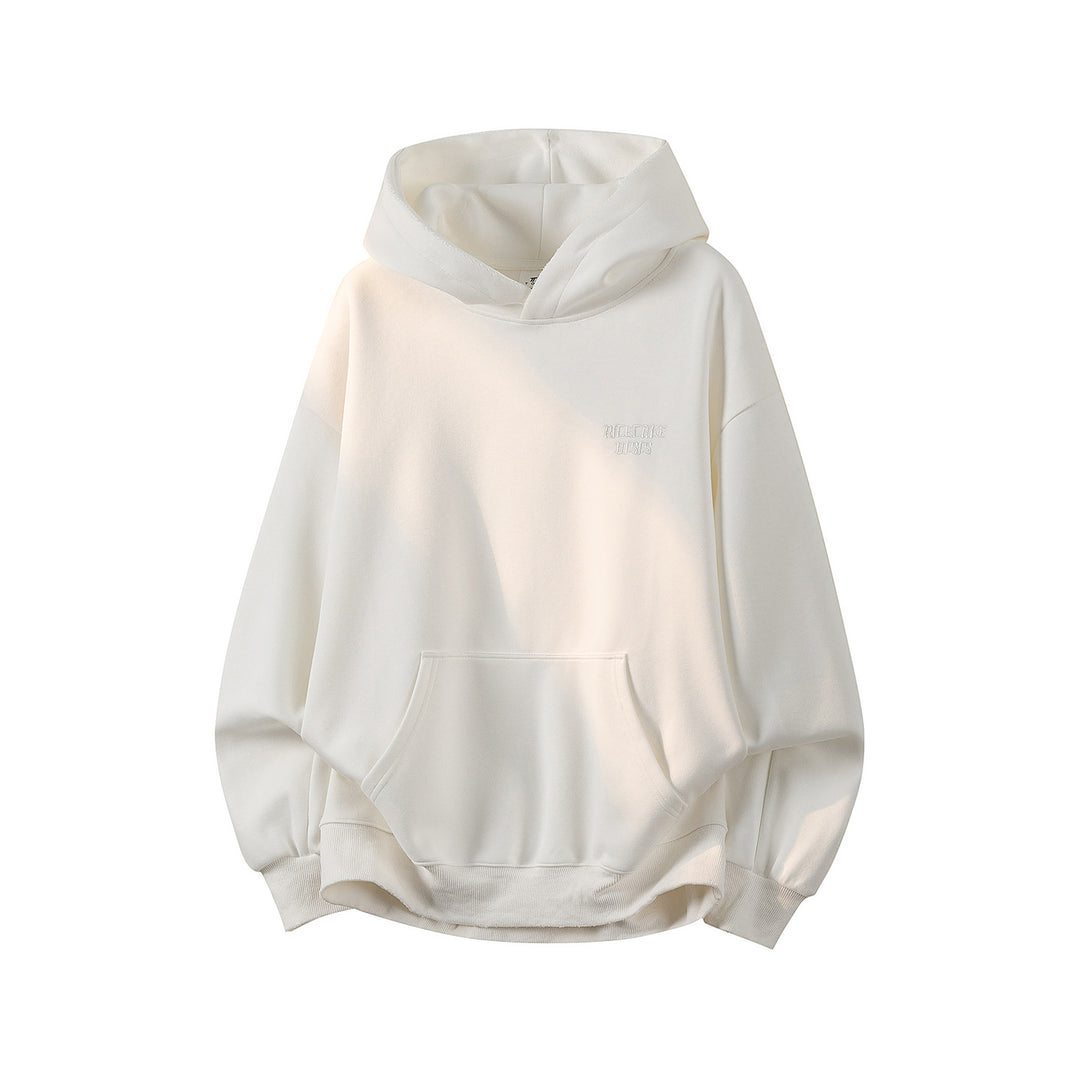 Unisex Oversize Kapuzenpullover mit handschriftlichem Grafik-Print, Kängurutasche & geripptem Saum Echoarchiv