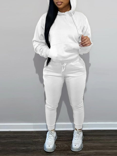 Herren sportliches Jogginganzug-Set mit Kapuzenpullover Kängurutasche und schmal zulaufender Jogginghose – Marzano
