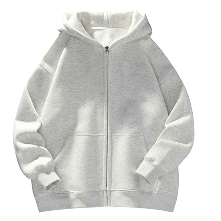 Unisex Oversize-Kapuzenjacke mit durchgehendem Reißverschluss, Teddyfutter und Känguru-Taschen Echo Archiv